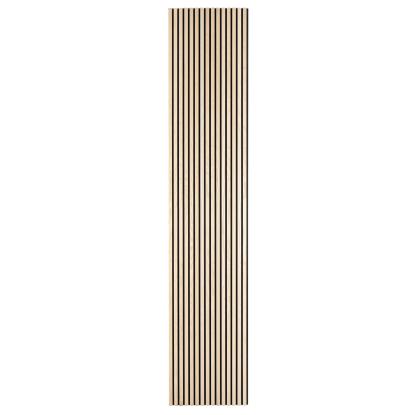 FOG & VENØ Fjordwall akustikpanel, ask, sort MDF, sort filt, 600 x 2400 x 19 mm