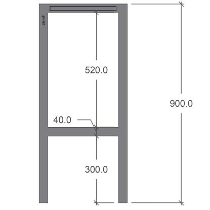 PLUS plantebord, stål - 110 cm