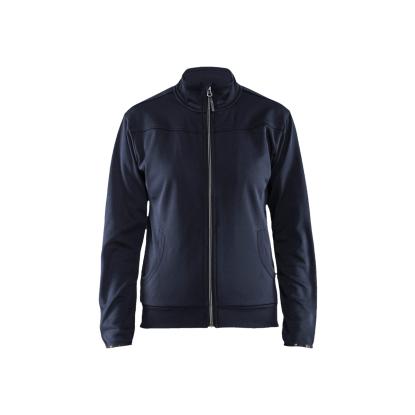 Blåkläder 3394 dame sweatshirt full zip, mørk marineblå/sort