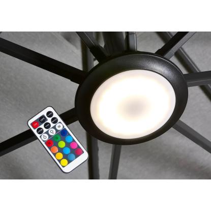 Platinum Sun & Shade flerfarvet LED-lampe til parasoller, antracitgrå