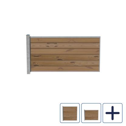 Wimex Trend Classic hegnsfag med V-profil og stolpe, termogran