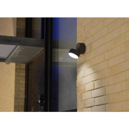 LUTEC TRUMPET udendørs LED væglampe, 900 lm, IP54, mørk grå
