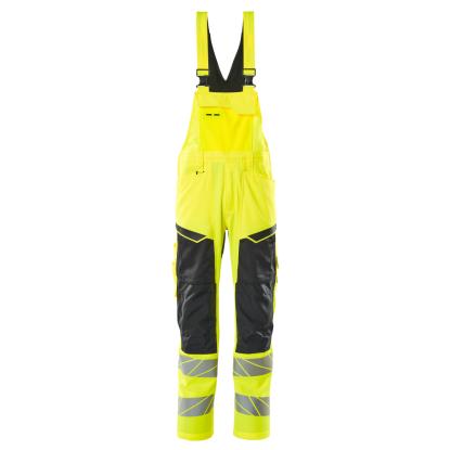 MASCOT ACCELERATE SAFE overall med knælommer, hi-vis gul/sort