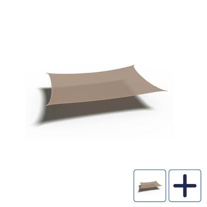 Platinum Sun & Shade Coolfit rektangulær solsejl, sandfarvet