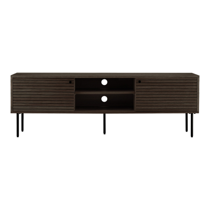 Kyoto TV-bænk, røget egefiner/stål, 150 cm