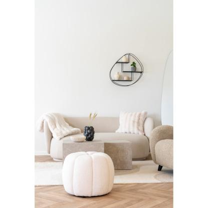 Paisley puf, offwhite, Ø48 x 38 cm