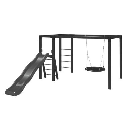 PLUS Daylife gyngestativ, model 4, sort/fyr, 198 x 340 x 208 cm