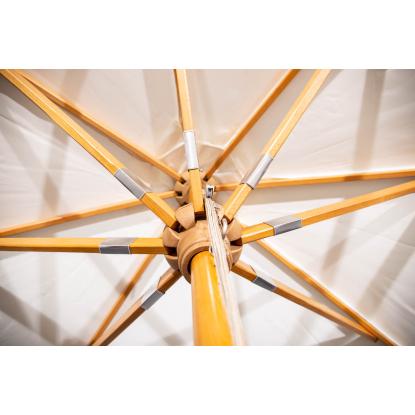 Venture Design Naxos parasol, bøg, natur/hvid, Ø300 cm