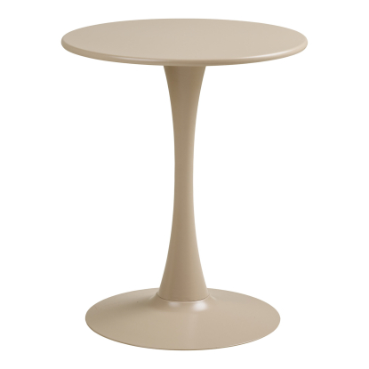 Meira cafébord, stål, taupe, Ø60 cm