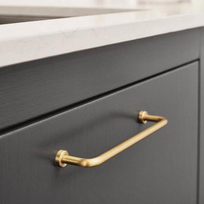 Beslag Design Lounge greb, 160 mm, børstet messing