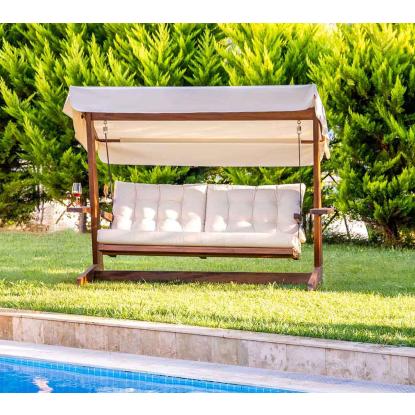 Westmann Viva 2400 Hollywood hængesofa, træ, beige