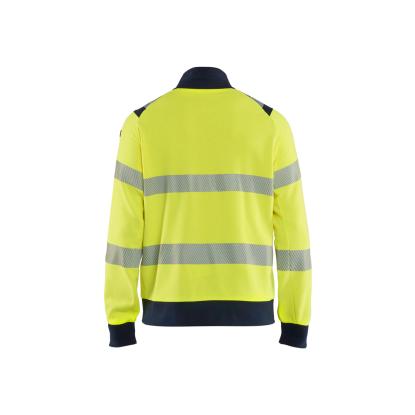 Blåkläder 3461 multinorm sweatshirt full zip inherent, hi-vis gul/marineblå