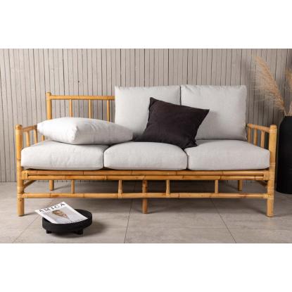 Venture Design Cane 3 personers sofa, lysegrå/natur