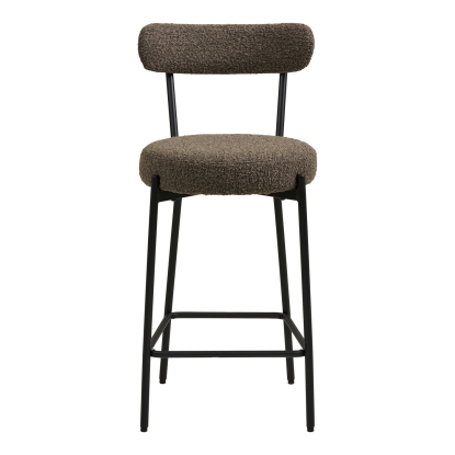 Badalona counterstol, bouclé, brun