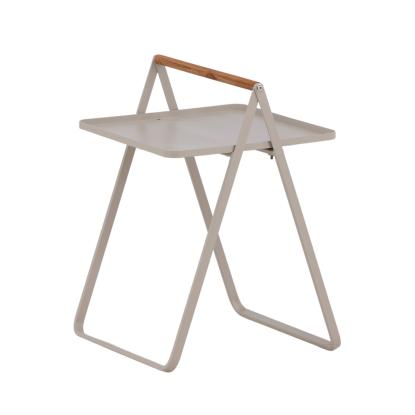 Venture Design Clarin sidebord, stål, beige, 42,5 x 42,5 cm