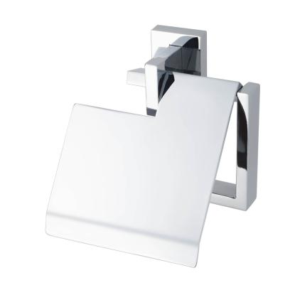 Haceka Edge toiletrulleholder med cover, krom, 14,2 x 12,8 cm