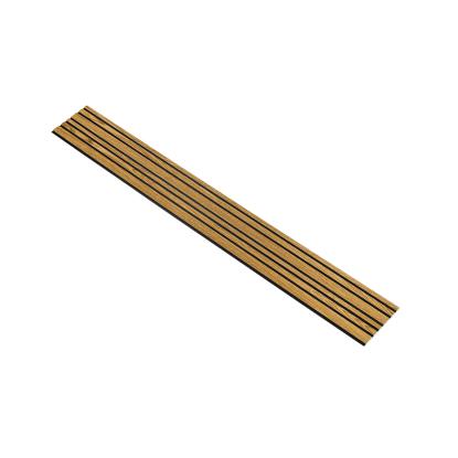I-Wood Medio+ Mixed akustikpanel, brun olieret, sort filt og lys kerne, egefiner, 16 x 300 mm