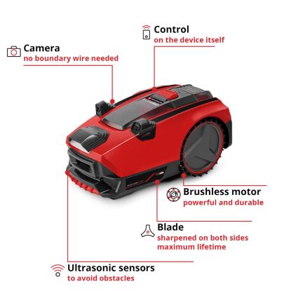 Einhell FREELEXO CAM 500 robotplæneklipper med batteri og ladestation, 500 m²