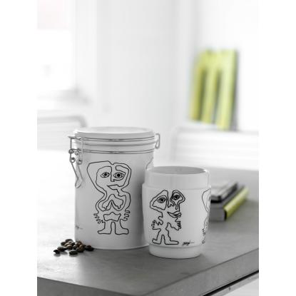 Steel-Function kunstkop nr. 4, porcelæn, sort/hvid - 250 ml