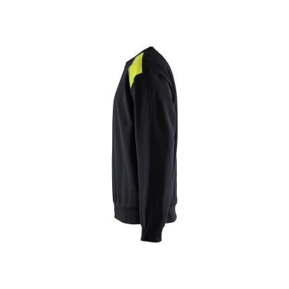 Blåkläder 3580 sweatshirt, sort/hi-vis gul