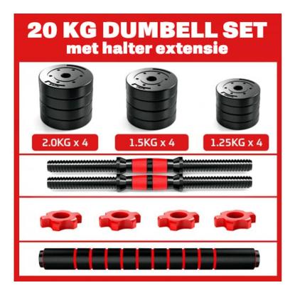 Viking Sports vægtstangs/-håndvægts sæt, justerbar - 20 kg