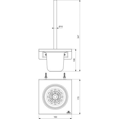 Ideal Standard Alu+ toiletbørste, rosé