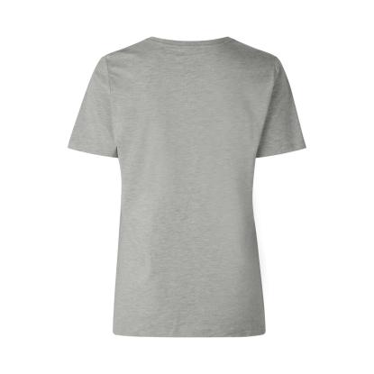 ID 0553 T-shirt, økologisk, dame, lys grå melange