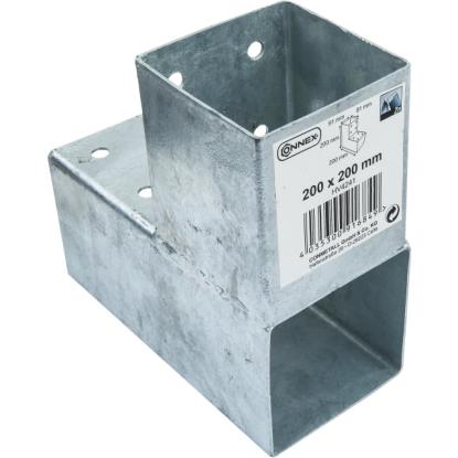 Nortiq enkelt stolpehjørne, galvaniseret stål, 20 x 20 cm til 9 x 9 cm stolpe