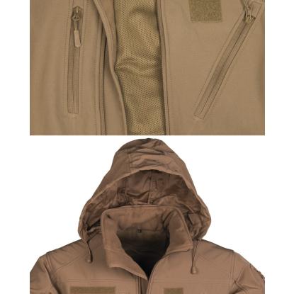 Mil-Tec SCU 14 softshelljakke, dark coyote brun 
