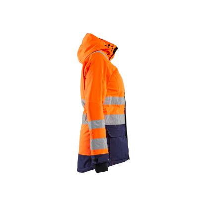 Blåkläder 4472 dame high vis vinterparkajakke, hi-vis orange/marineblå
