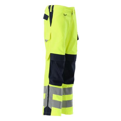 MASCOT MULTISAFE Arbon arbejdsbukser med knælommer, hi-vis gul/mørk marine