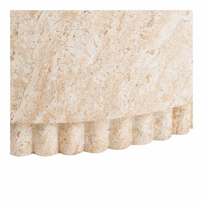 Bonn sofabord med rillet base, natur, Ø75 cm