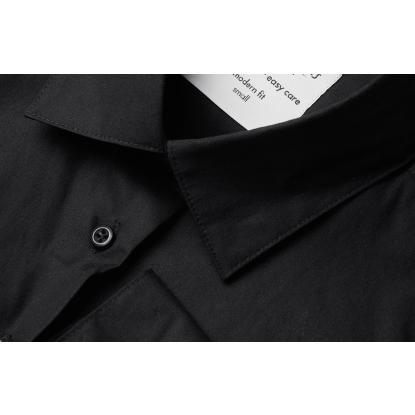 Seven Seas SS710 Poplin skjorte, modern, dame, sort