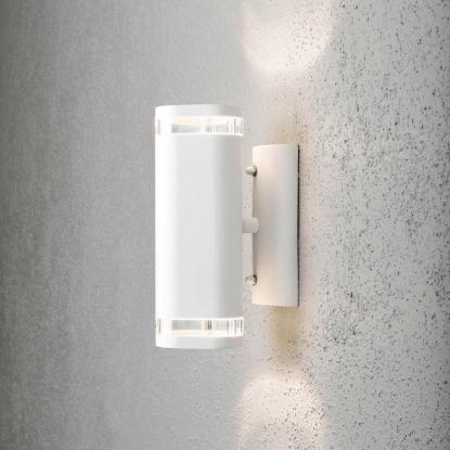 Konstsmide Modena væglampe up/downlight, IP44, hvid