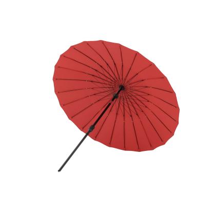 Venture Design Palmetto parasol med tilt, sort/rød, Ø270 cm