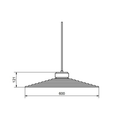 Herstal Sound L pendel, Ø60 cm, E27, dæmpbar, grafitgrå