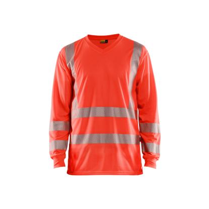 Blåkläder 3385 high vis UV t-shirt lang ærme, hi-vis rød