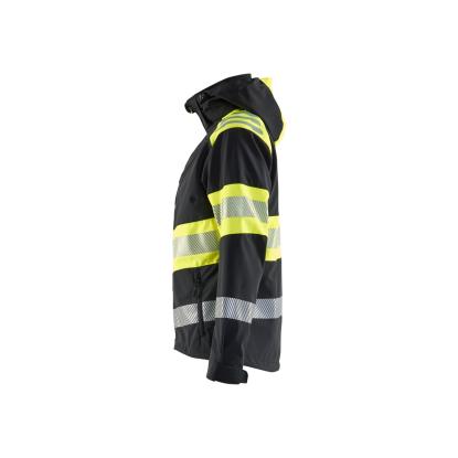 Blåkläder 4404 dame high vis softshell jakke, sort/hi-vis gul