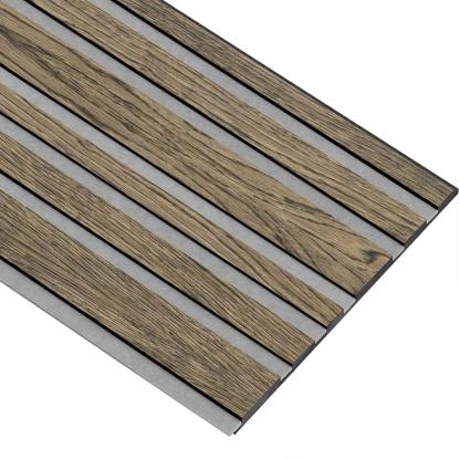I-Wood Basic Mixed akustikpanel, sort olieret, grå filt og sort kerne, egefiner, 17 x 300 mm 