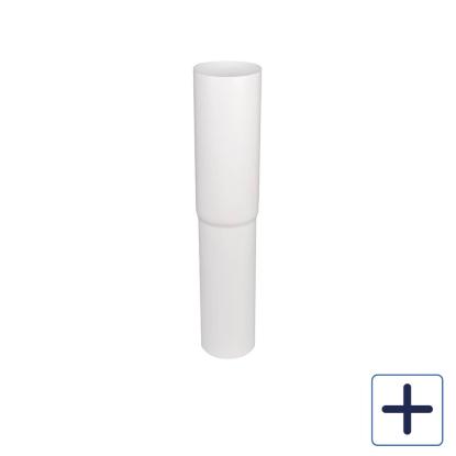 Plastmo lige nedførsel, PVC, hvid