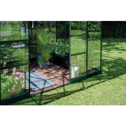 Halls Icon Planthouse 8 drivhus 9,7 m², grøn, 3 mm hærdet glas
