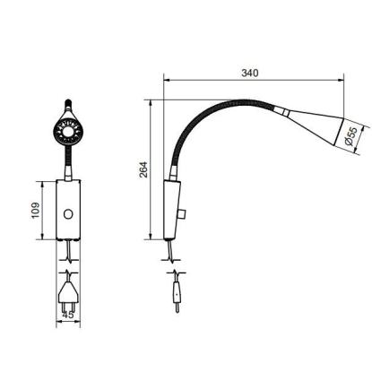 Belid Ledro LED væglampe, Ø5,5 cm, GU5, dæmpbar, mat hvid