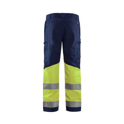 Blåkläder 1551 high vis buks med stretch, marineblå/hi-vis gul