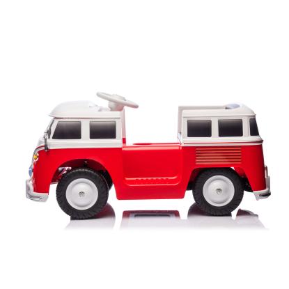 VW T1 folkevognsrugbrød elbil til børn, 12V, rød