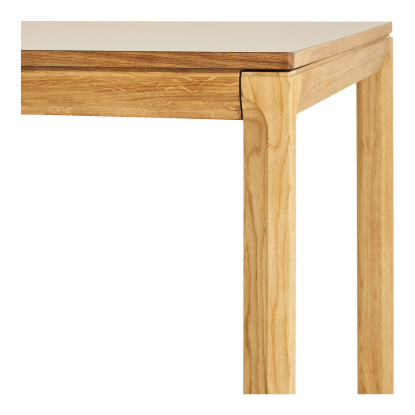 Bowen spisebord med to tillægsplader, eg/egefiner, mørk sand, 100 x 220-320 cm