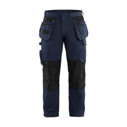 Blåkläder 1496 servicebuks med stretch og værktøjslommer, mørk marineblå/hi-vis gul