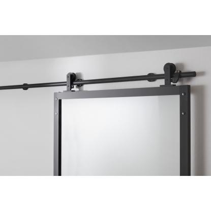 Habo Style skydedørsbeslag, top, sort