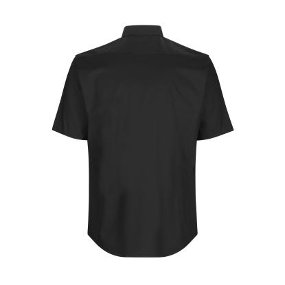 Seven Seas SS254 Fine Twill skjorte med korte ærmer, modern, sort