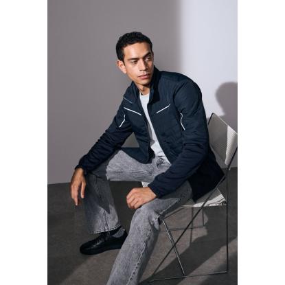 ID 0780 Zip-n-Mix hybridjakke, navy