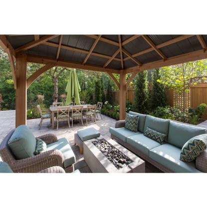 Westmann Devon pavillon, cedertræ/aluminium, 320 x 366 x 366 cm - 13,32 m²